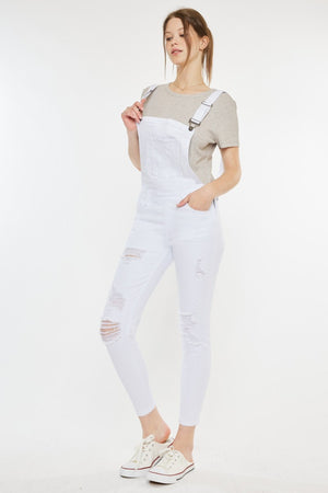 Kancan Distressed Skinny Denim Overalls - Teresa's Fashionista LLC