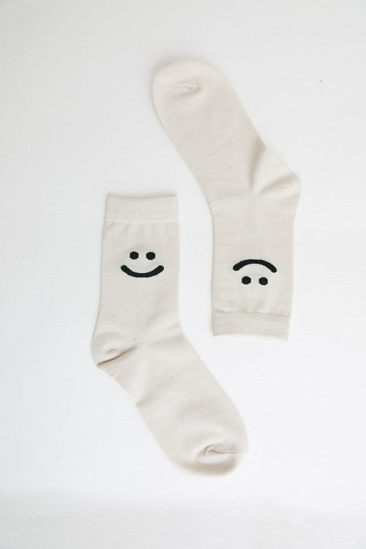 Smiley Face Crew Socks-Teresa's Fashionista LLC