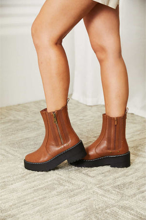 Forever Link Side Zip Platform Boots-Teresa's Fashionista LLC