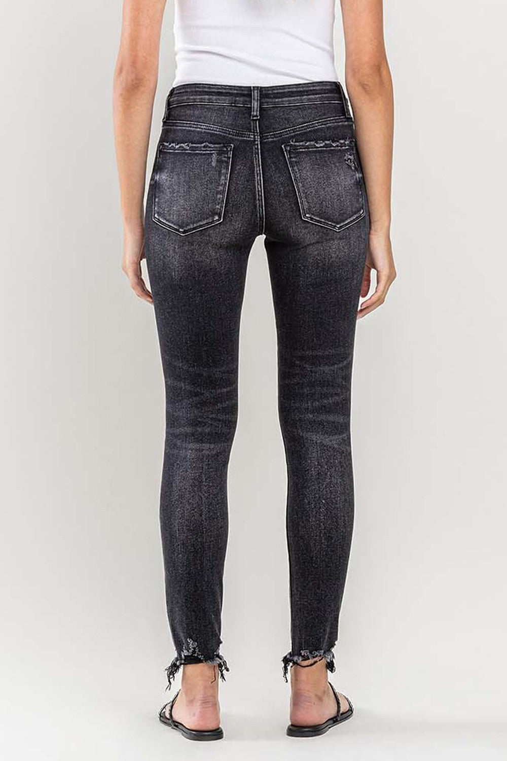 Lovervet Raw Hem Cropped Skinny Jeans - Teresa's Fashionista LLC