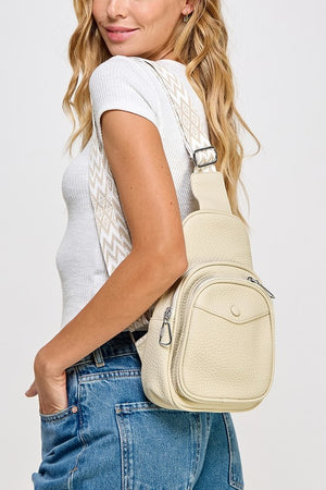 Fame Textured PU Leather Sling Bag - Teresa's Fashionista LLC