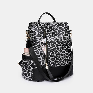 Leopard PU Leather Backpack Bag-Teresa's Fashionista LLC