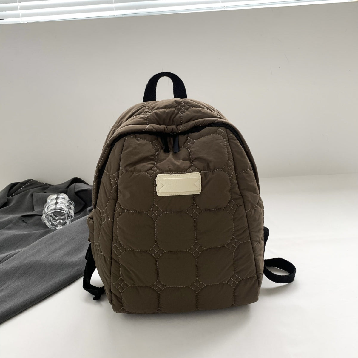 Quilted Polyester Backpack Bag-Teresa&#39;s Fashionista LLC