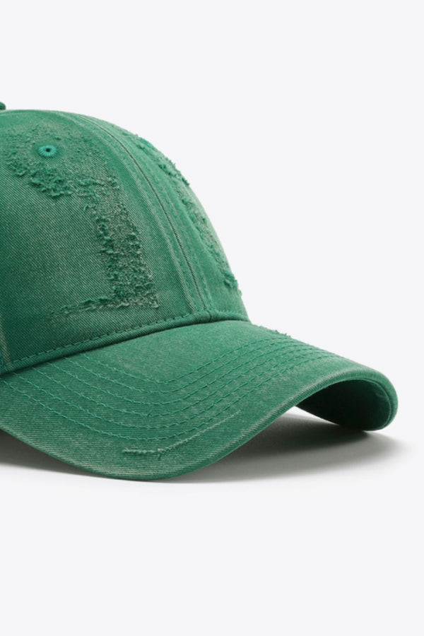 Distressed Adjustable Baseball Cap-Teresa's Fashionista LLC