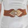 Alloy Leaf Buckle Elastic Belt-Teresa's Fashionista LLC