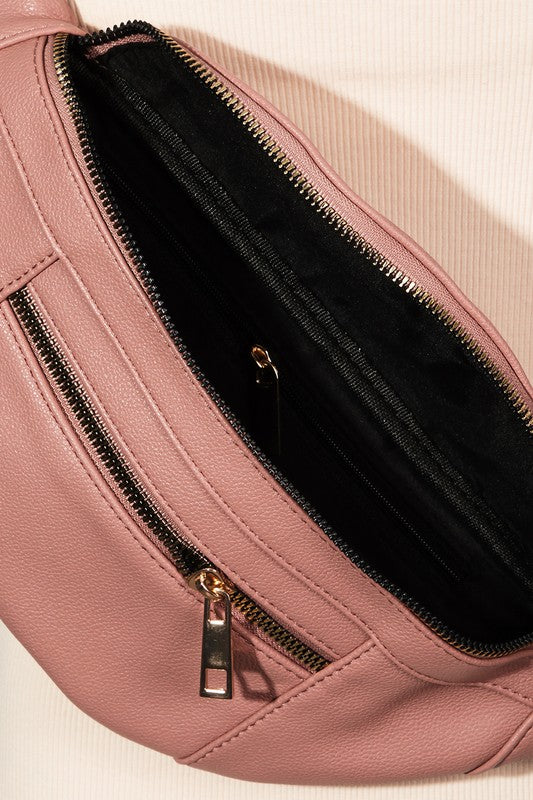 Fame PU Leather Crossbody Bag with Removable Strap - Teresa's Fashionista LLC