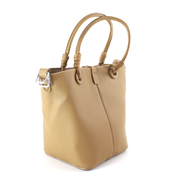 P25018 2-in-1 Small Microfiber Leather Tote w/Crossbody Bag