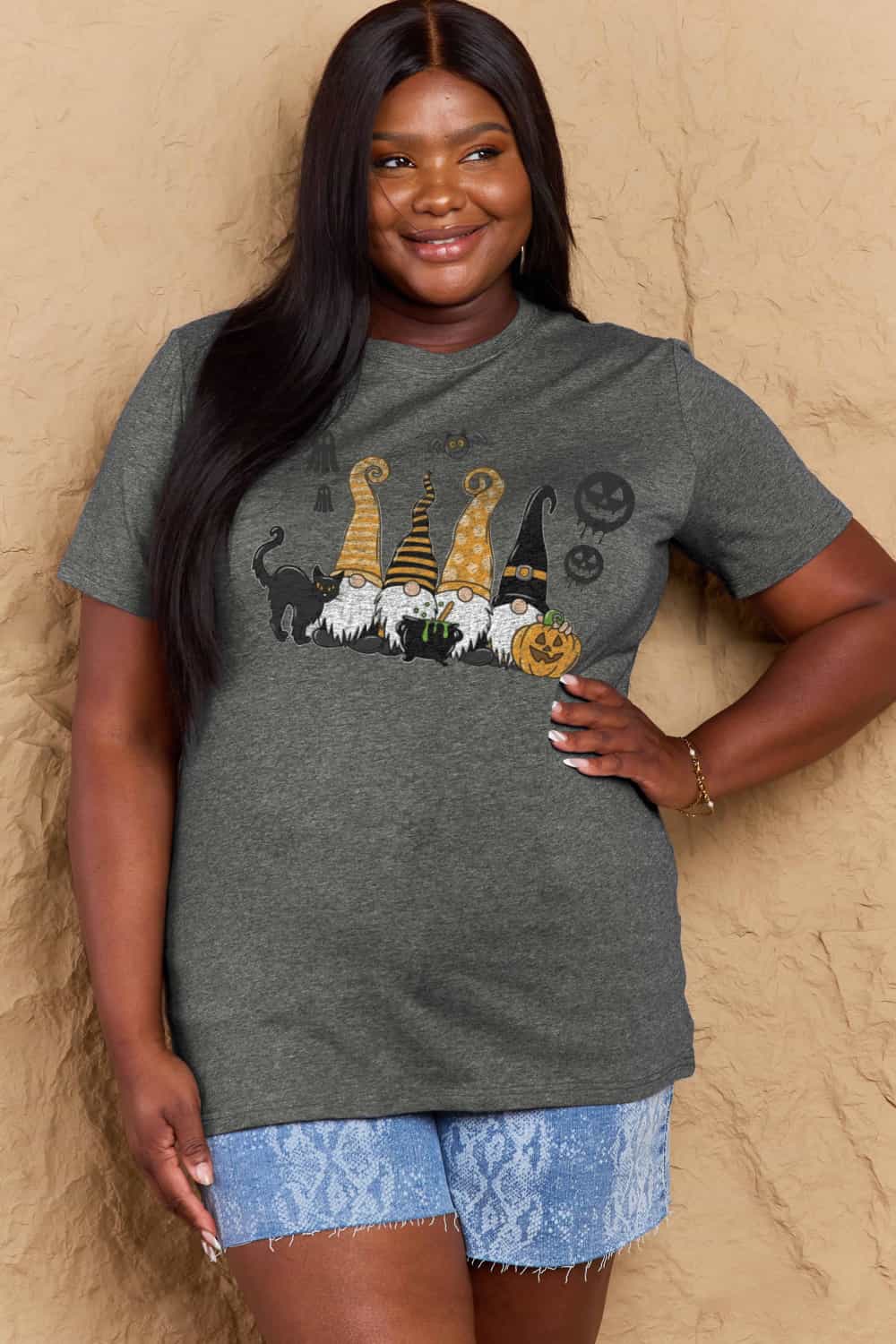 Simply Love Full Size Halloween Theme Graphic Cotton T-Shirt - Teresa's Fashionista LLC