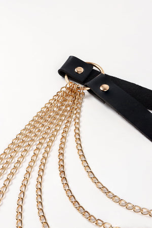 PU Belt with Chain-Teresa's Fashionista LLC