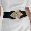 Alloy Leaf Buckle Elastic Belt-Teresa's Fashionista LLC