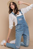 POL Front Chest Zipper Slim Leg Denim Overalls - Teresa's Fashionista LLC