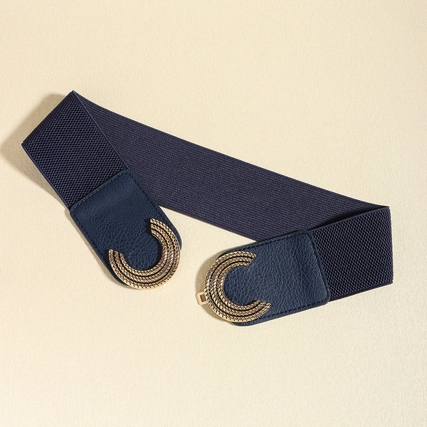 Double C Buckle Elastic Belt-Teresa's Fashionista LLC