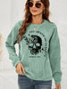 Skull Graphic Dropped Shoulder Sweatshirt - Teresa's Fashionista LLC