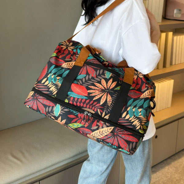 Canvas Printed Travel Bag-Teresa's Fashionista LLC
