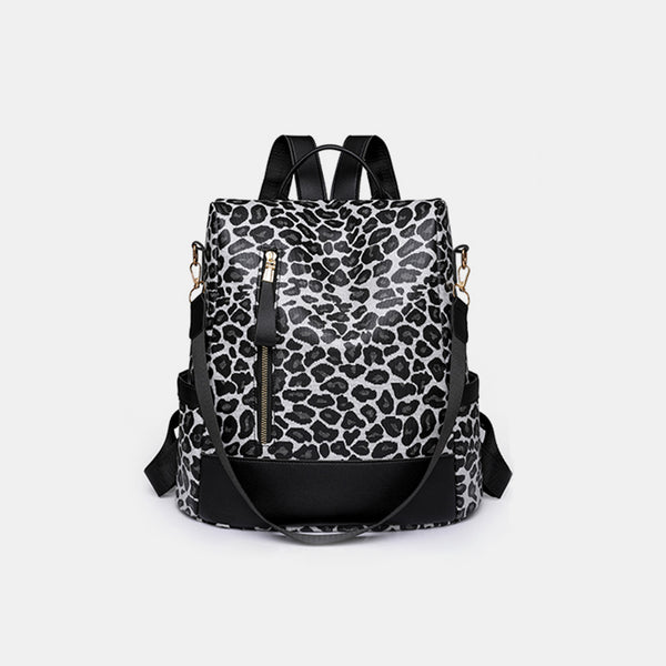 Leopard PU Leather Backpack Bag-Teresa's Fashionista LLC