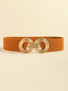 Geometric Buckle Elastic Wide Belt-Teresa's Fashionista LLC