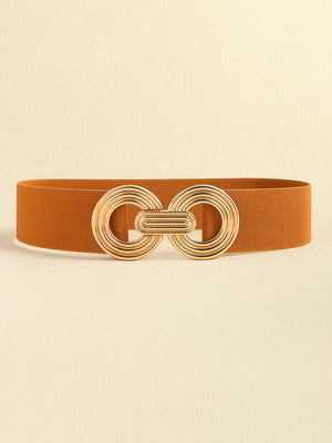 Geometric Buckle Elastic Wide Belt-Teresa's Fashionista LLC