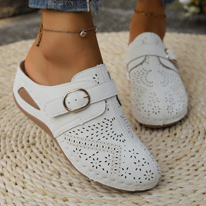 Suede Round Toe Wedge Sandals-Teresa's Fashionista LLC