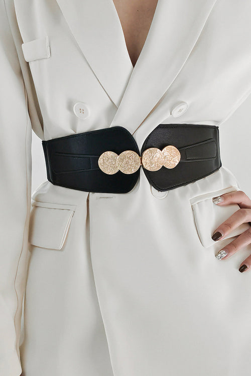 Alloy Buckle Elastic Belt-Teresa's Fashionista LLC