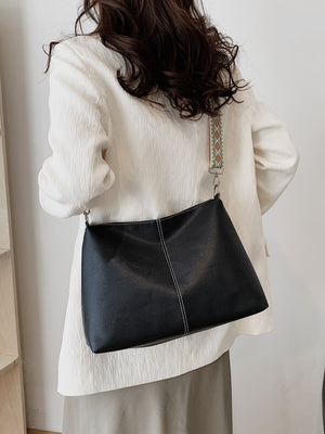 PU Leather Geometric Pattern Strap Shoulder Bag-Teresa's Fashionista LLC