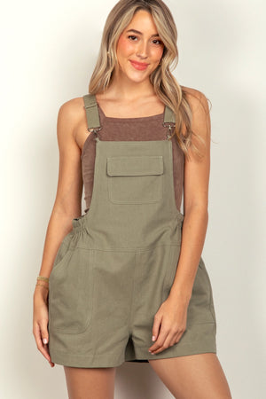 VERY J Adjustable Suspender Overalls with Pockets - Teresa's Fashionista LLC