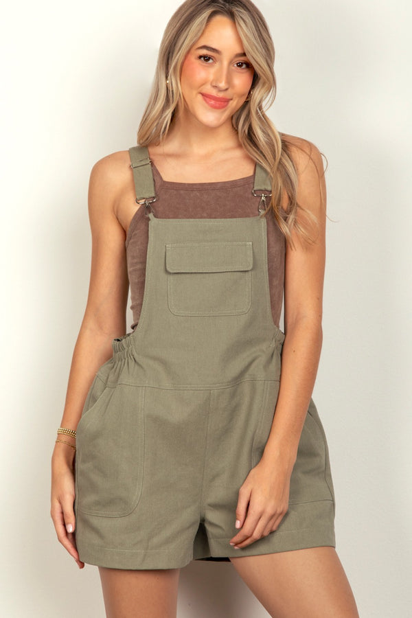 VERY J Adjustable Suspender Overalls with Pockets - Teresa's Fashionista LLC