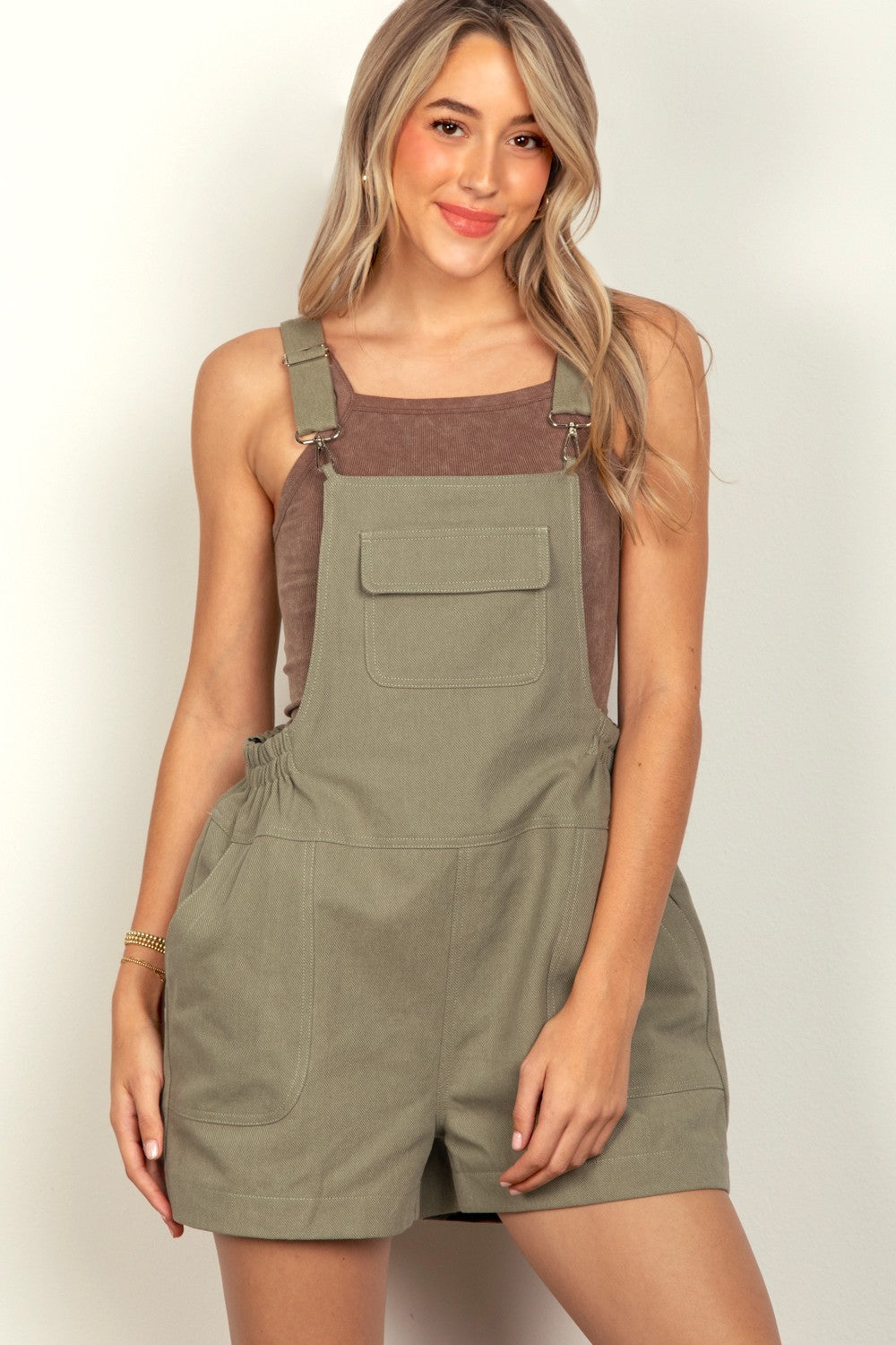 VERY J Adjustable Suspender Overalls with Pockets - Teresa's Fashionista LLC