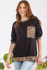 Celeste Full Size Leopard Round Neck Dropped Shoulder T-Shirt - Teresa's Fashionista LLC
