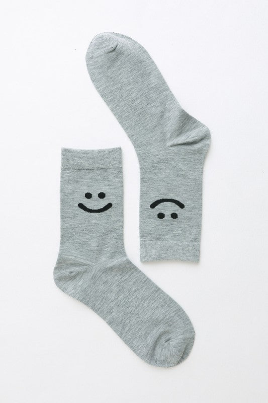 Smiley Face Crew Socks-Teresa's Fashionista LLC