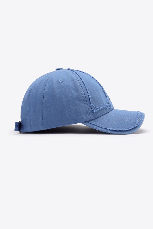 Distressed Adjustable Baseball Cap-Teresa's Fashionista LLC