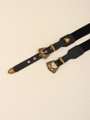 Double Buckle PU Leather Belt-Teresa's Fashionista LLC