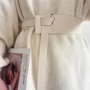Knot Detail PU Belt-Teresa's Fashionista LLC