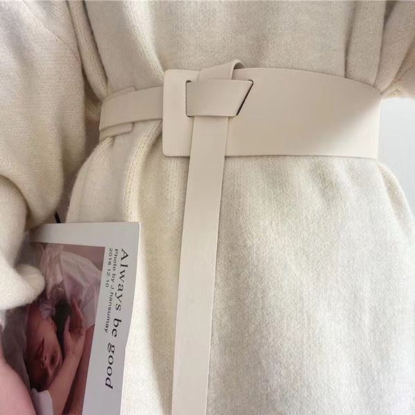 Knot Detail PU Belt-Teresa's Fashionista LLC