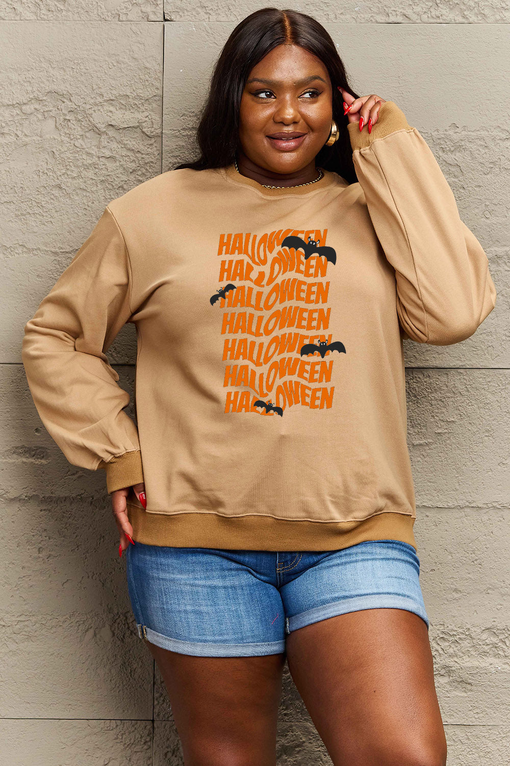 Simply Love Full Size HALLOWEEN Graphic Sweatshirt - Teresa's Fashionista LLC