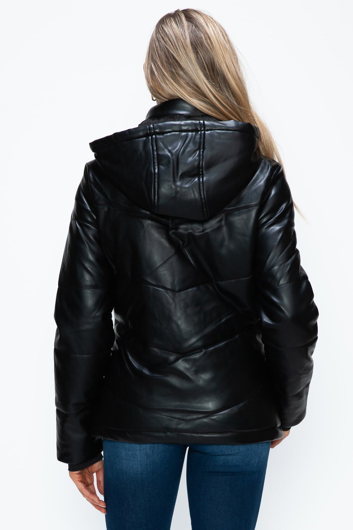 How Dare U Pocketed Zip Up Puffer Jacket with Removable Hood - Teresa's Fashionista LLC