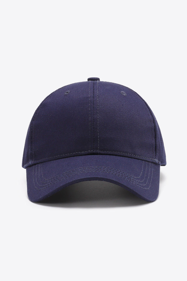 Plain Adjustable Cotton Baseball Cap-Teresa's Fashionista LLC