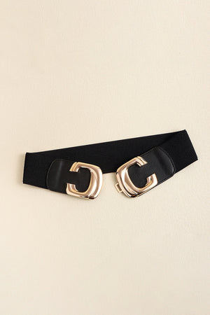 Zinc Alloy Buckle Elastic Wide Belt-Teresa's Fashionista LLC