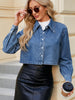 Button Up Long Sleeve Denim Jacket-Teresa's Fashionista LLC