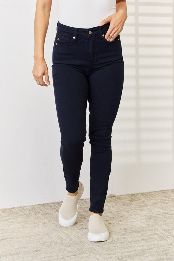 Judy Blue Full Size Garment Dyed Tummy Control Skinny Jeans-Teresa's Fashionista LLC