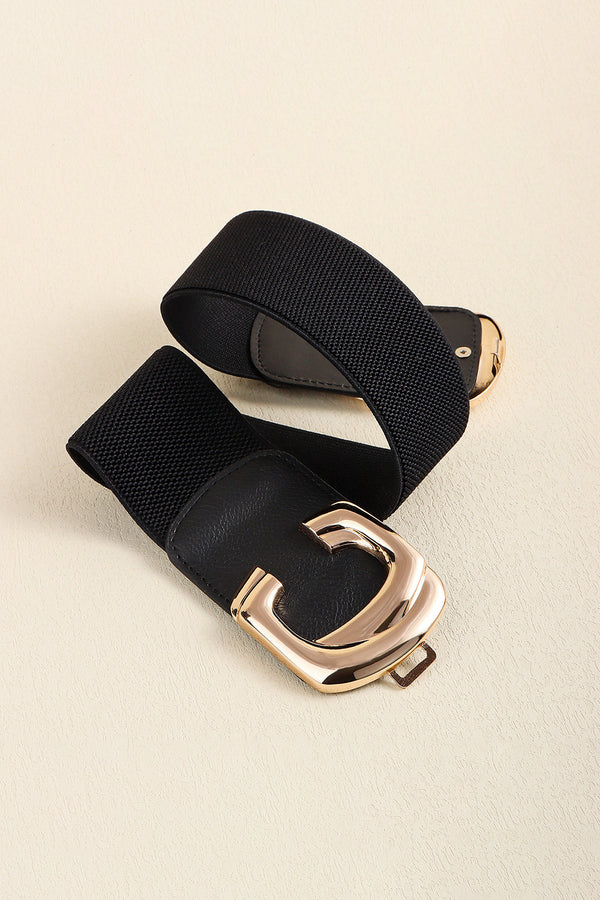 Zinc Alloy Buckle Elastic Wide Belt-Teresa's Fashionista LLC
