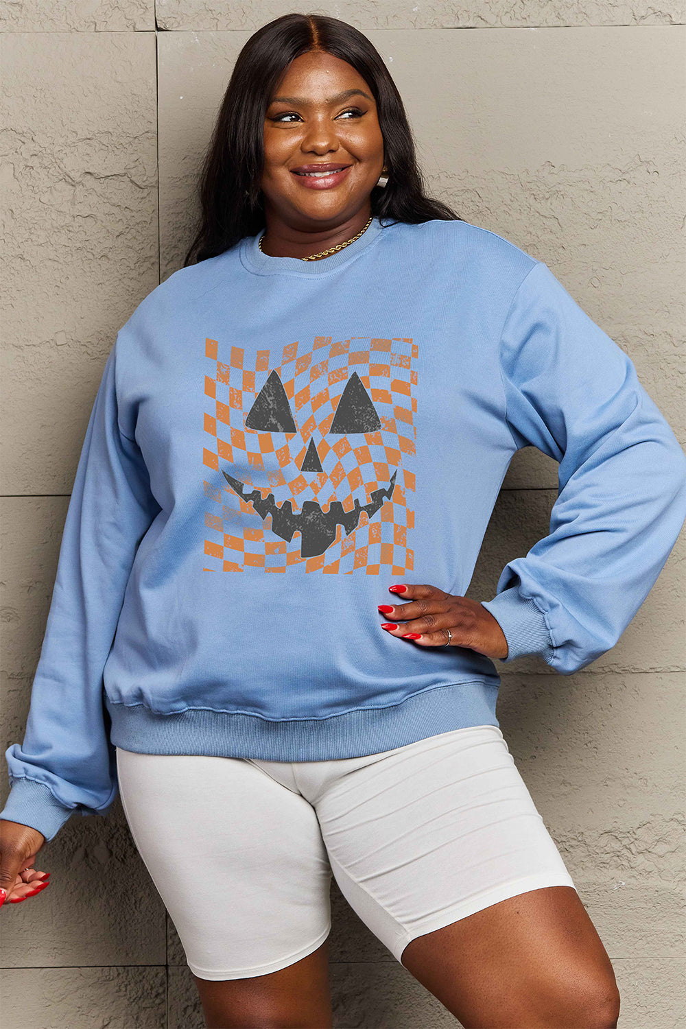 Simply Love Full Size Graphic Dropped Shoulder Sweatshirt - Teresa's Fashionista LLC
