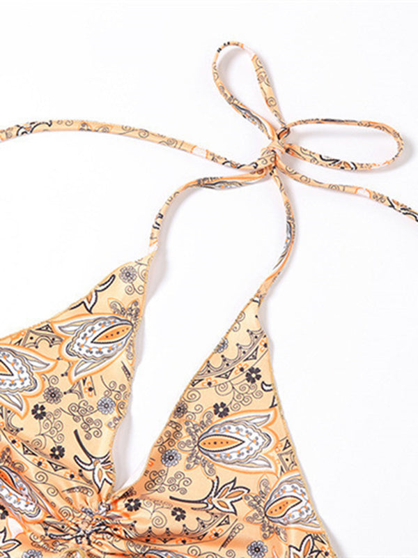 Printed Halter Neck Cami-Teresa's Fashionista LLC