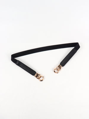 Zinc Alloy Buckle Elastic PU Belt-Teresa's Fashionista LLC