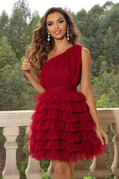 One-Shoulder Sleeveless Dress-Teresa's Fashionista LLC