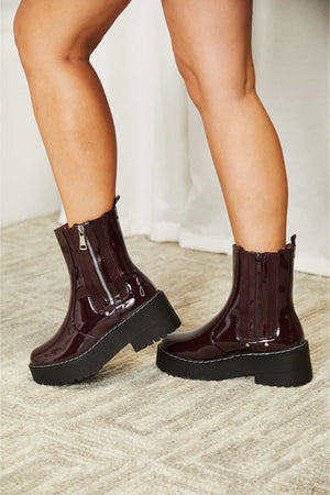 Forever Link Side Zip Platform Boots-Teresa's Fashionista LLC