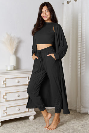 Tank, Pants, and Cardigan Set with Pockets-Teresa's Fashionista LLC