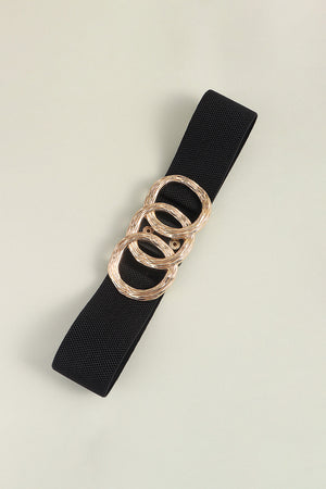 Zinc Alloy Buckle Elastic Wide Belt-Teresa's Fashionista LLC
