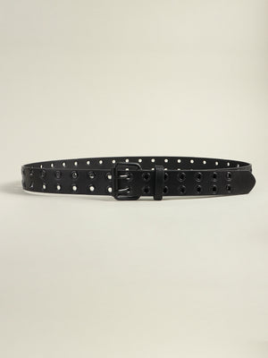 Grommet PU Leather Belt-Teresa's Fashionista LLC