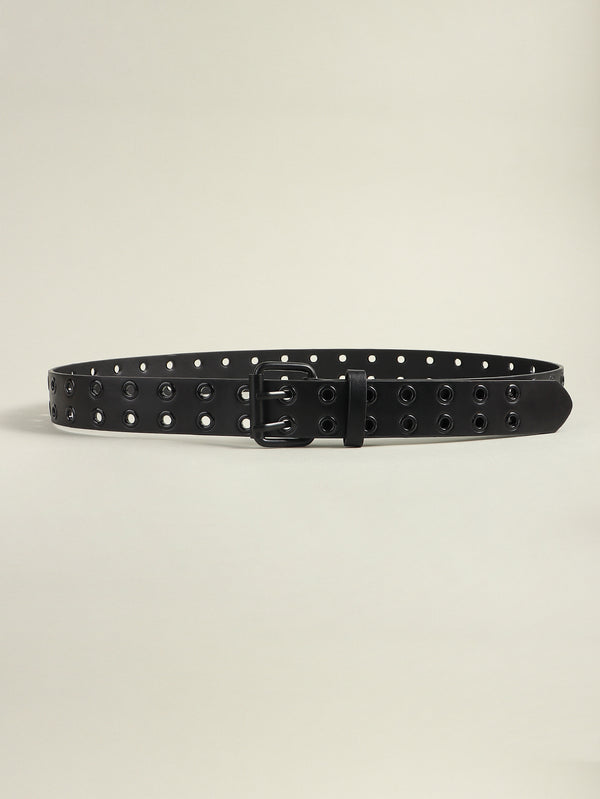 Grommet PU Leather Belt-Teresa's Fashionista LLC