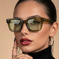 Tinted Lenses Square Frame Sunglasses